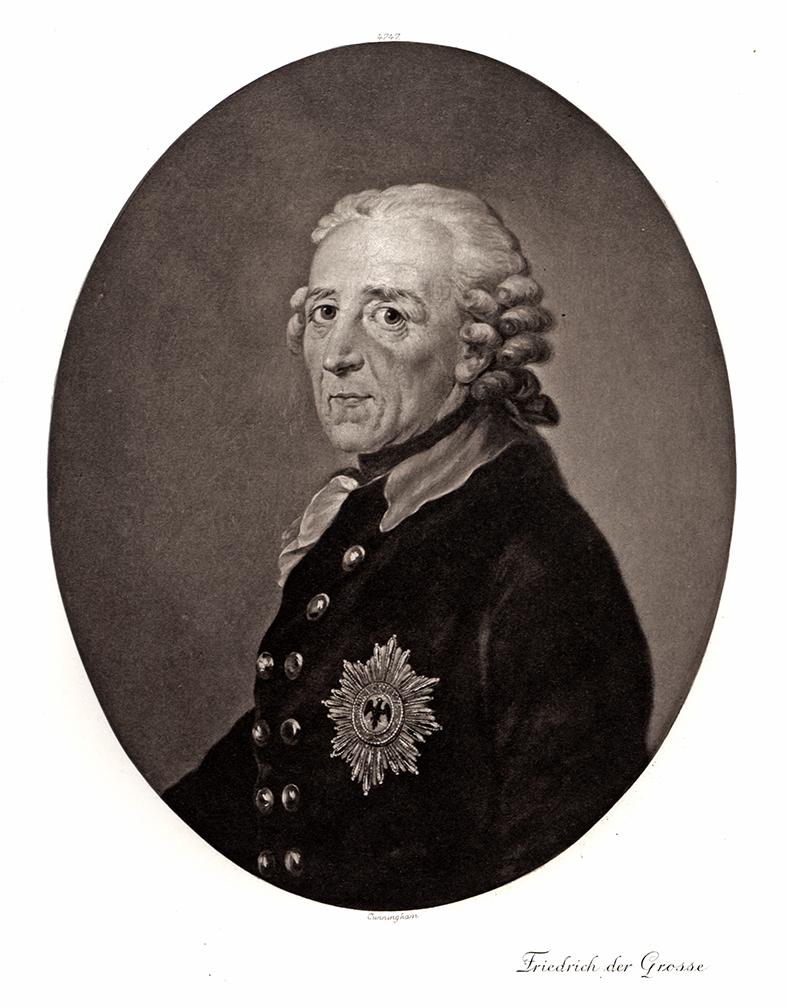 Portrait von Friedrich des Großen Kunstdruck Tiefdruck