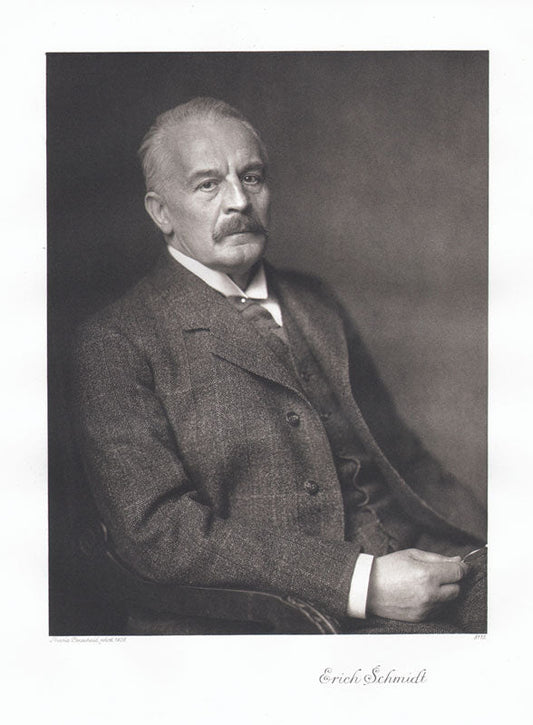 Portrait von Erich Schmidt Kunstdruck Tiefdruck