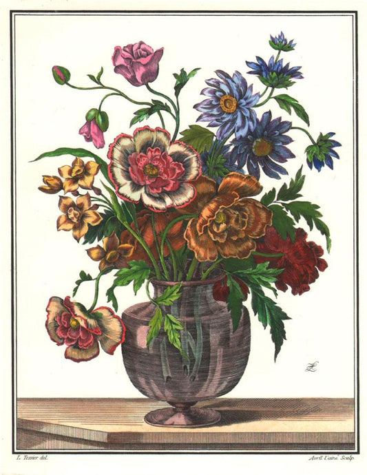 Mohnblumen in Vase Kunstdruck Tiefdruck 