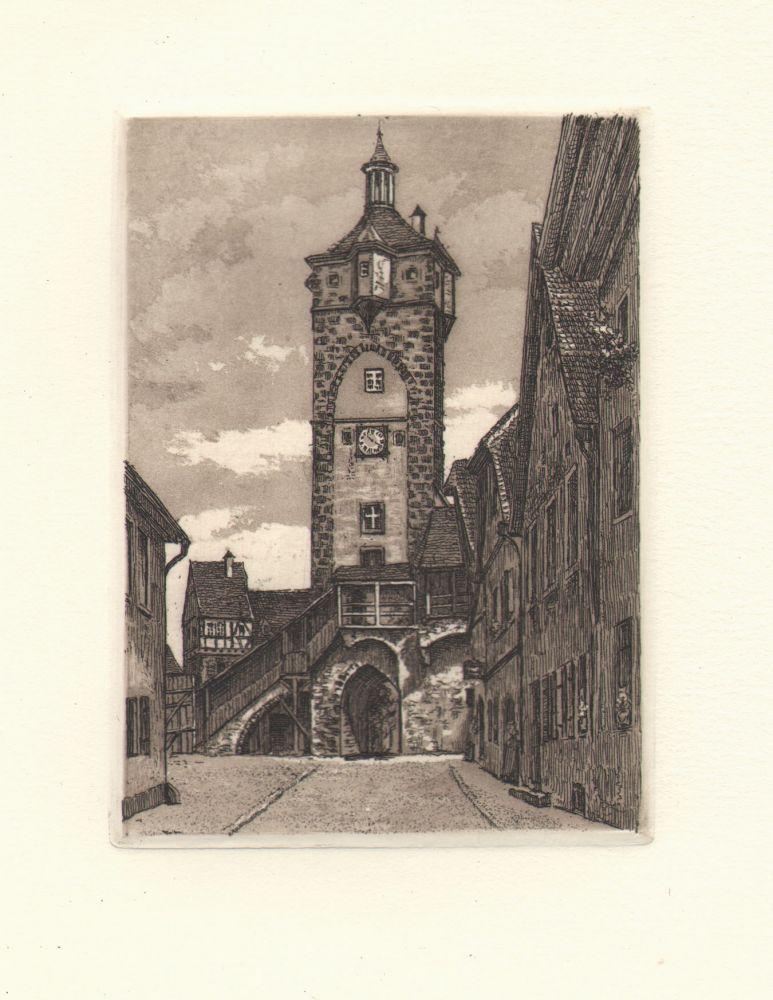 Stadtansicht von Rothenburg Kunstdruck Tiefdruck